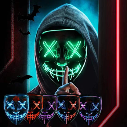 FlourishRealm™LED Glow Halloween Mask