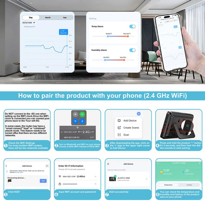 FlourishRealm™Digital Wall Clock