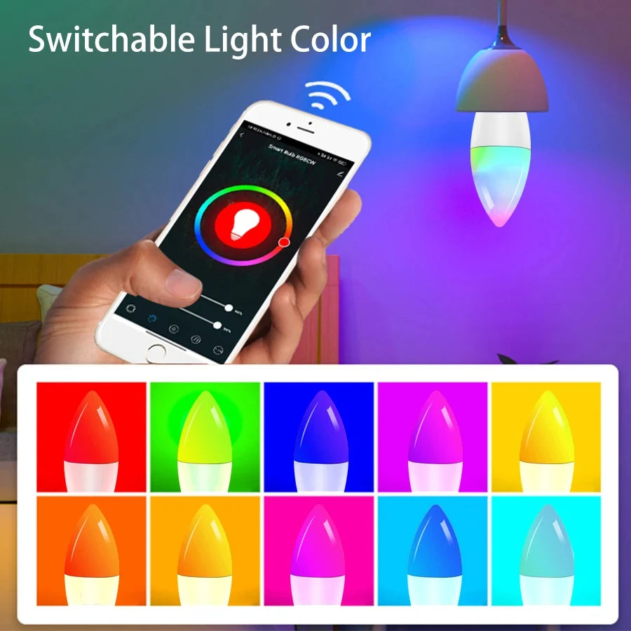 Smart Candle Bulb | Wi Fi Bluetooth Bulb | FlourishRealm
