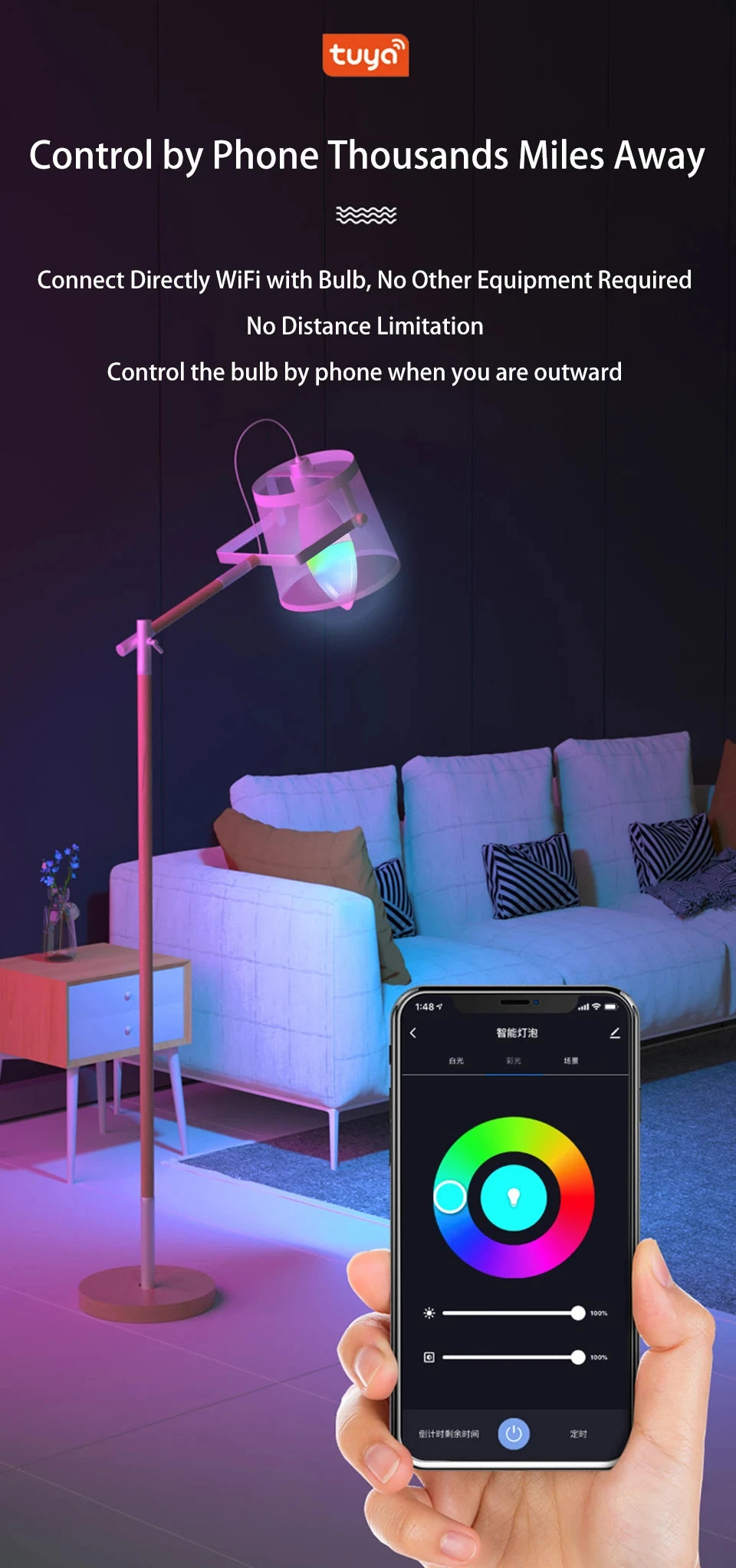 Smart Candle Bulb | Wi Fi Bluetooth Bulb | FlourishRealm