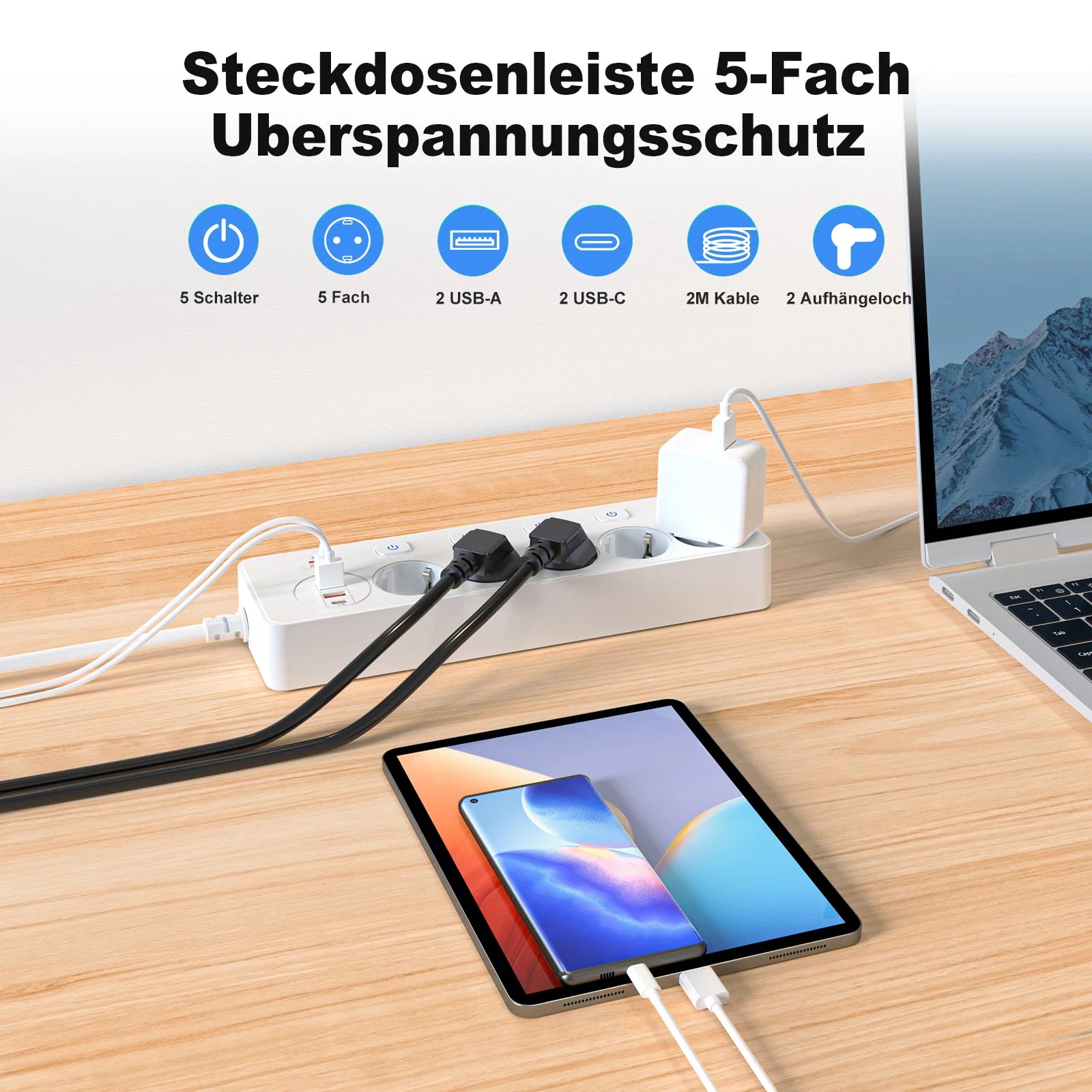 Usb-C Power Strip | Smart Power Strip | FlourishRealm