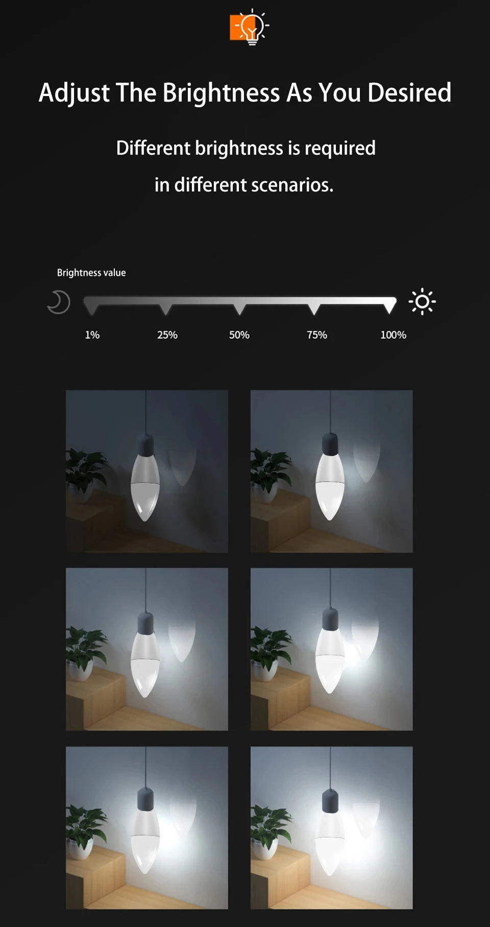 Smart Candle Bulb | Wi Fi Bluetooth Bulb | FlourishRealm