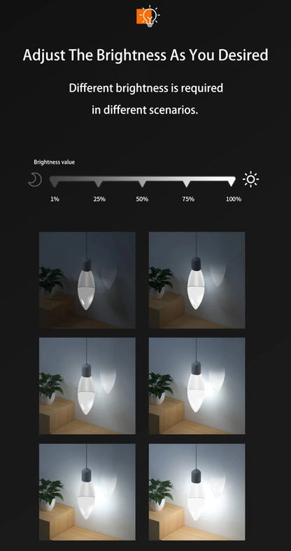 Smart Candle Bulb | Wi Fi Bluetooth Bulb | FlourishRealm