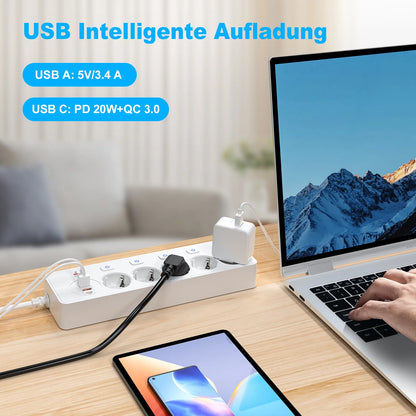Usb-C Power Strip | Smart Power Strip | FlourishRealm