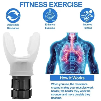 FlourishRealm™ Portable Lung Fitness Exerciser – Adjustable Resistance