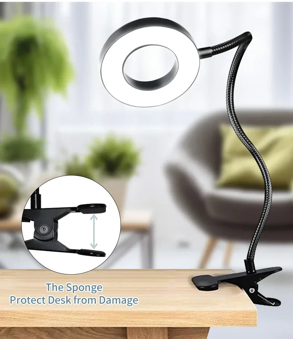 LED Desk Lamp | Clip on Desk Lamp | FlourishRealm