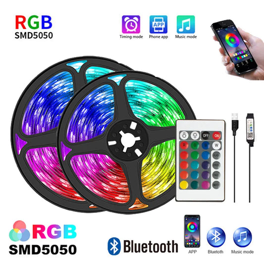 FlourishRealm™ RGB LED Strip Lights – App & Remote Control