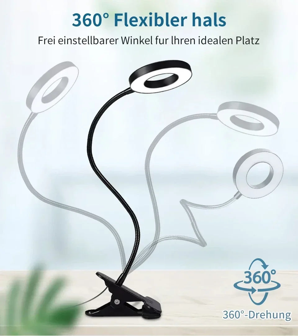 LED Desk Lamp | Clip on Desk Lamp | FlourishRealm