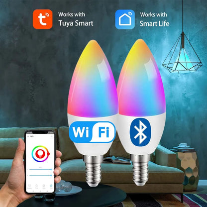 Smart Candle Bulb | Wi Fi Bluetooth Bulb | FlourishRealm