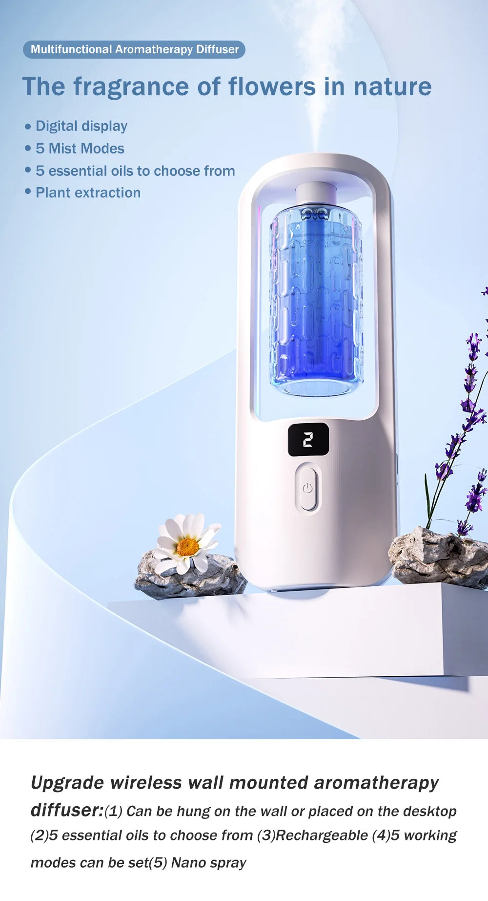 FlourishRealm™ aromatherapy diffuser