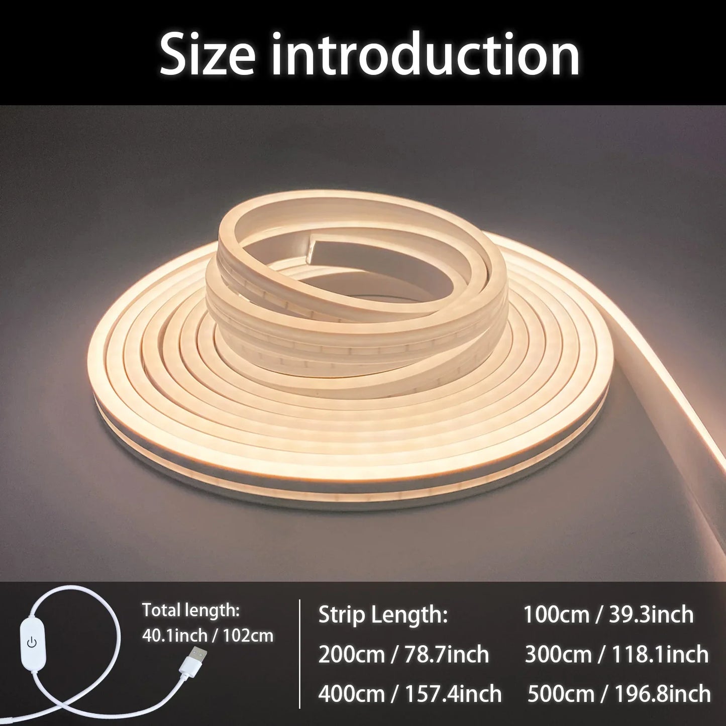 FlourishRealm™ Neon LED Light Strip – Touch Sensor & Dimmable