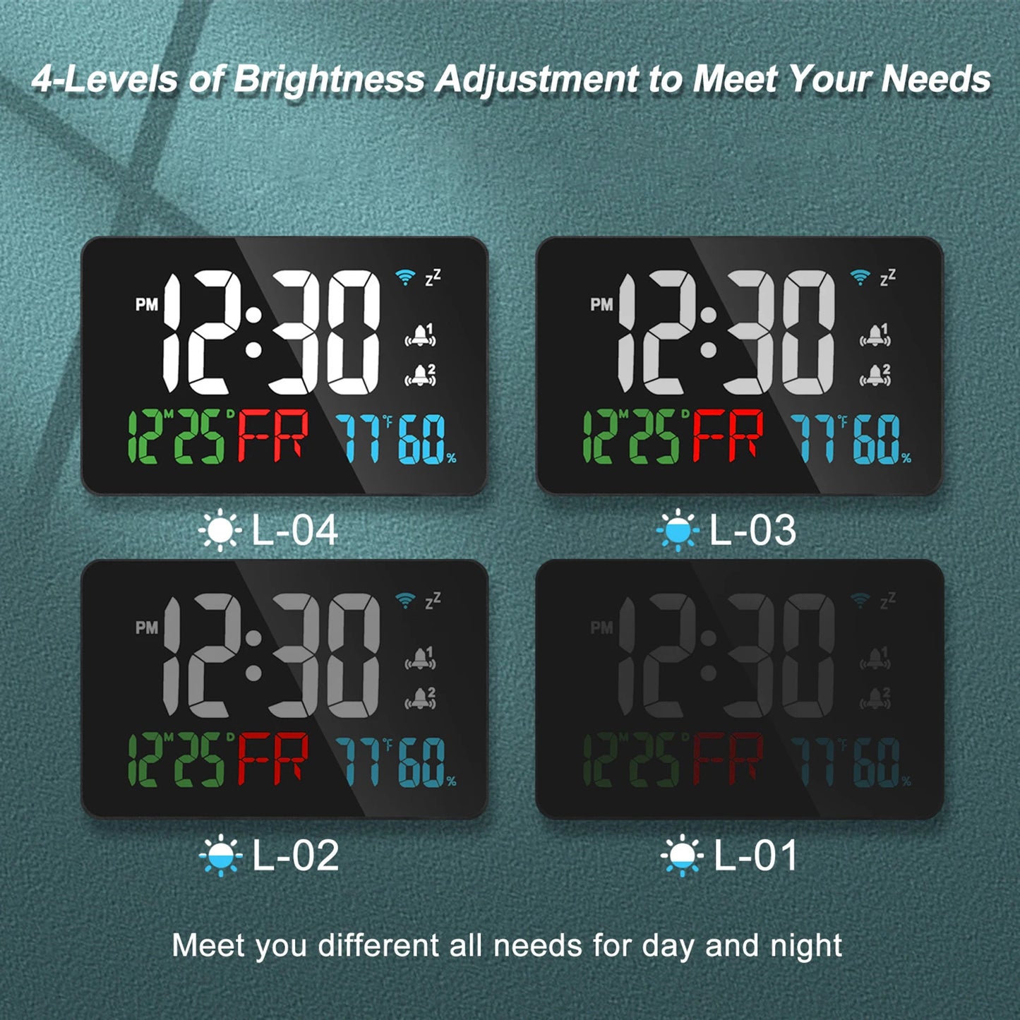 FlourishRealm™Digital Wall Clock