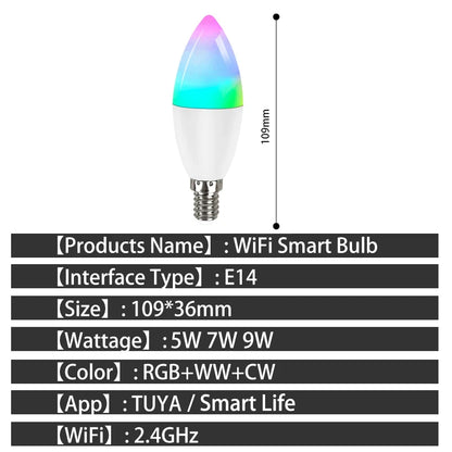Smart Candle Bulb | Wi Fi Bluetooth Bulb | FlourishRealm