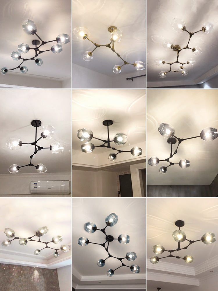 FlourishRealm™ Nordic Molecular Chandelier